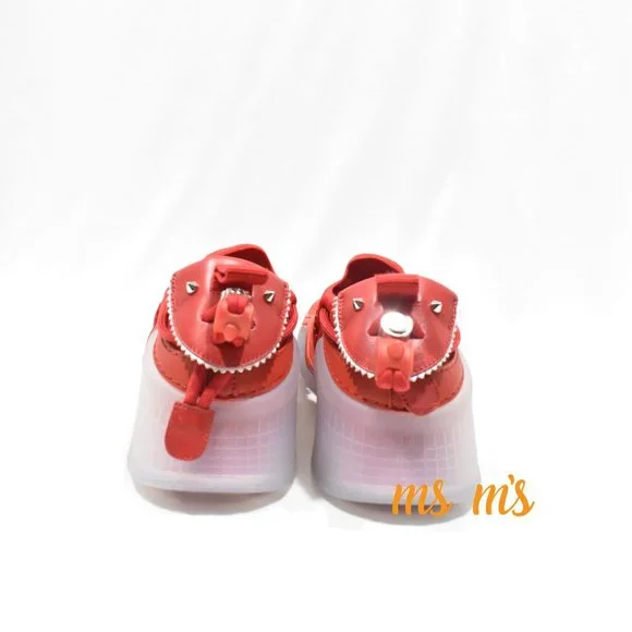 NIB Christian Louboutin Donna Clear Sole Red Suede Low Top Sneakers - Picture 5 of 8